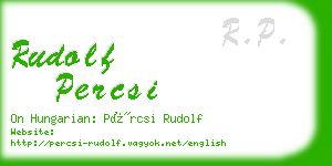 rudolf percsi business card